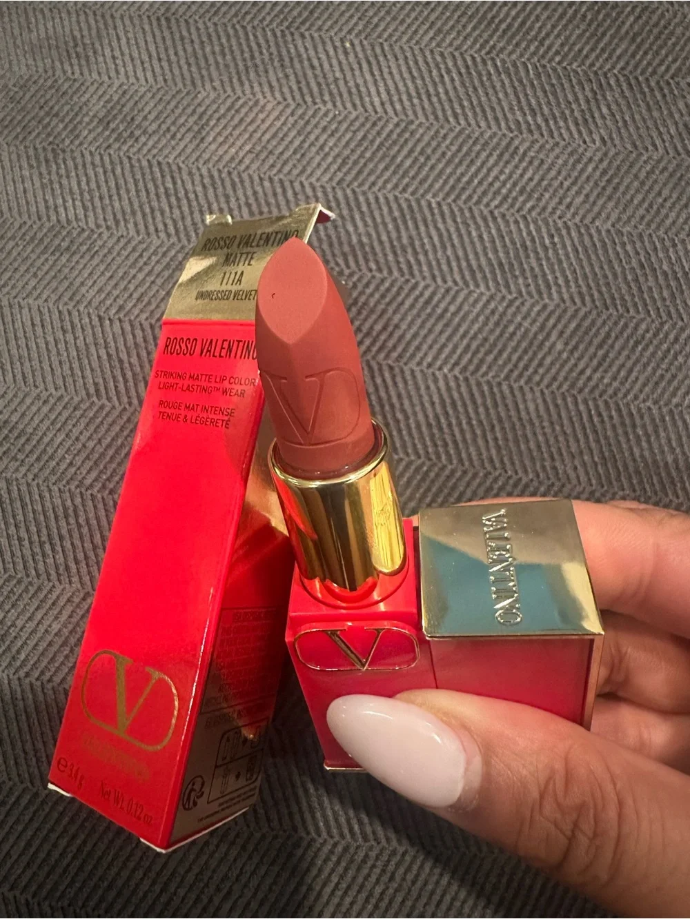 Valentino Rosso Velvet Matte Lipstick in Warm Nude Brown 111A